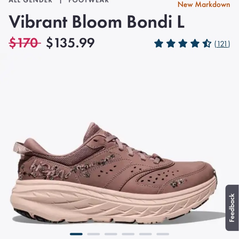 Hoka Vibrant Blooms Bondi L, 7.5 EUC